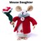 Set of 5 Handmade Wool Felt Mice Family Collectible Figurines for Christmas and Home Decor
